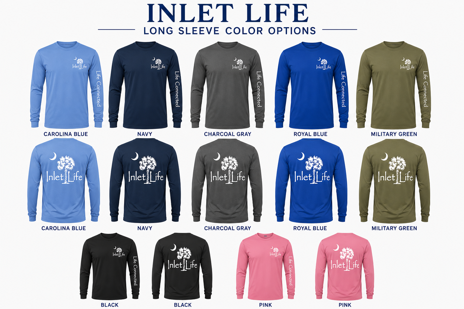 Inlet Life Long Sleeve Cotton Tee