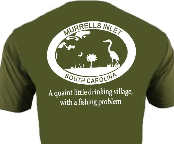 Murrells Inlet Drinking Village with Fishing Problem - Dri Fit Short Sleeve